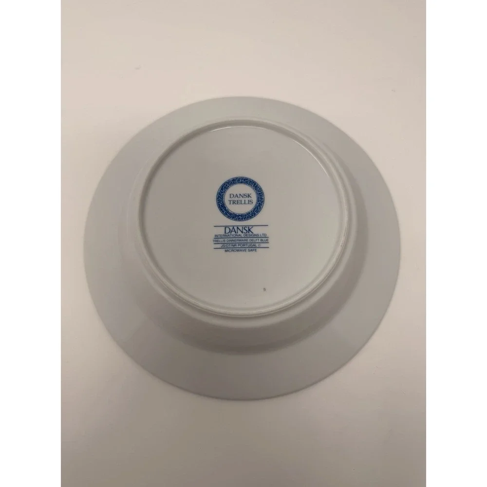 Dansk Trellis Delft Blue Rim Soup Bowl 8.75